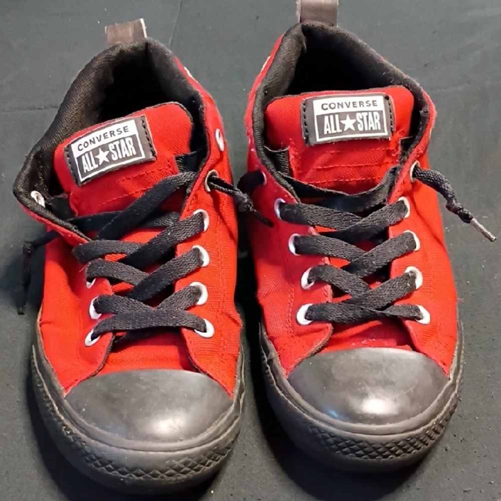 Converse Kids Red and Black Sneakers